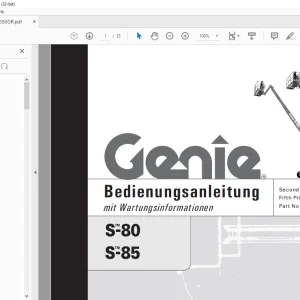 Genie lift S-80 S-85 Bedienungsanleitung 43650 PDF