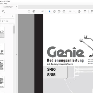 Genie lift S-80 S-85 Bedienungsanleitung 82200 PDF