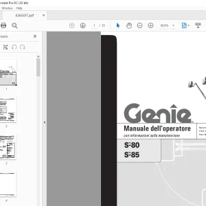Genie lift S-80 S-85 Manuale dell’operatore 43650 PDF