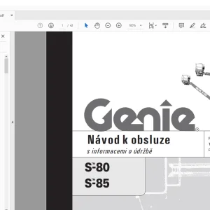 Genie lift S-80 S-85 Návod k obsluze Manual 1000231