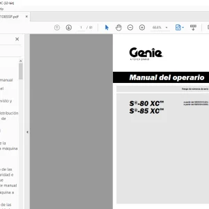 Genie lift S-80 XC S-85 XC Manual del operario - PDF DOWNLOAD (Spanish)
