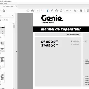 Genie lift S-80 XC S-85 XC Manuel de l’opérateur PDF