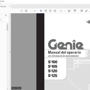 Genie lift ST-100 ST-105 ST-120 ST-125 Manual del operario