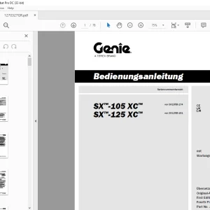 Genie lift SX-105 XC SX-125 XC Bedienungsanleitung 1270327 PDF