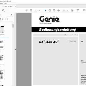 Genie lift SX-135 XC Bedienungsanleitung 1273021 PDF