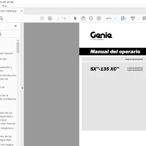 Genie lift SX-135 XC Manual del operario - PDF DOWNLOAD (Spanish)
