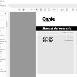 Genie lift SX-150 SX-180 Manual del operario 1292555 PDF