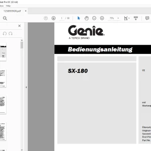 Genie lift SX-180 Bedienungsanleitung 1258939 PDF