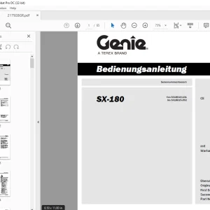 Genie lift SX-180 Bedienungsanleitung 217928GR PDF