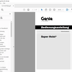 Genie lift Super Hoist Bedienungsanleitung 1314197 PDF