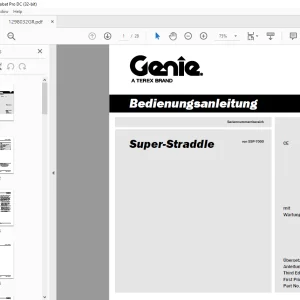 Genie lift Super-Straddle Bedienungsanleitung 1298032 PDF