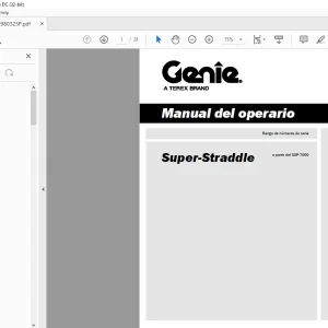 Genie lift Super-Straddle Manual del operario 1298032 PDF