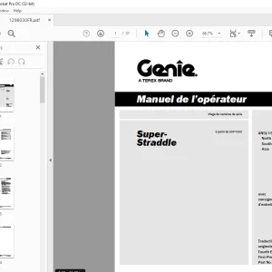 Genie lift Super-Straddle Manuel de l’opérateur 1298030