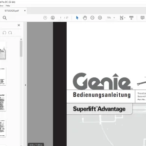 Genie lift Superlift Advantage Bedienungsanleitung 97550
