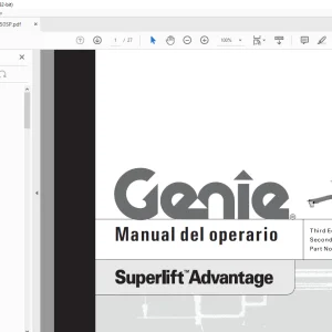 Genie lift Superlift Advantage Manual del Operario 97550