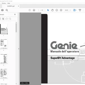 Genie lift Superlift Advantage Manuale dell’operatore 33499