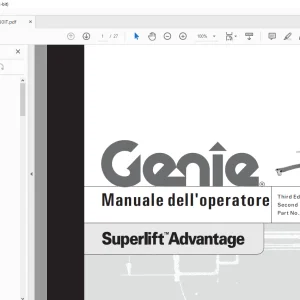 Genie lift Superlift Advantage Manuale dell’operatore 97550