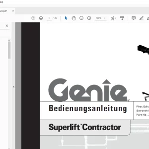 Genie lift Superlift Contractor Bedienungsanleitung 33547 PDF
