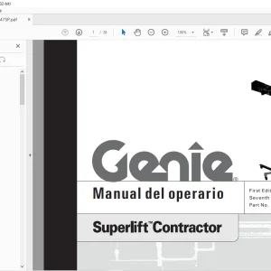 Genie Super lift Contractor Manual del operario 33547 PDF