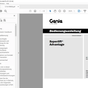 Genie lift Superlift® Advantage Bedienungsanleitung 1314199