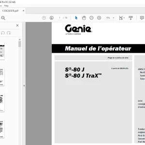 Genie lift S®-80 J S®-80 J TraX Manuel de l’opérateur 1306265