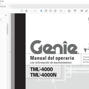 Genie lift TML-4000 TML-4000N Manual del operario 43645