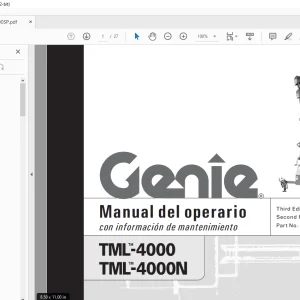 Genie lift TML-4000 TML-4000N Manual del operario 43645