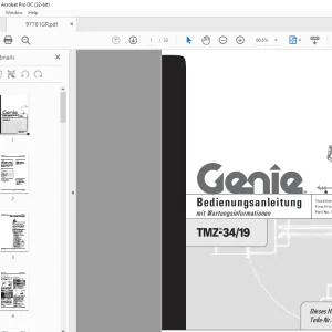 Genie lift TMZ-34/19 Bedienungsanleitung 97781 PDF