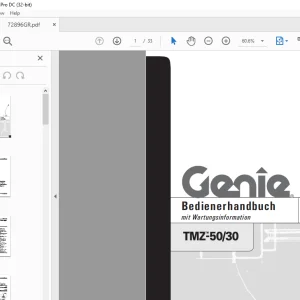 Genie lift TMZ-50/30 Bedienungsanleitung 43645 PDF
