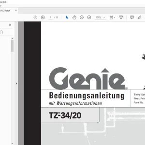 Genie lift TZ-34/20 Bedienungsanleitung 97780 PDF