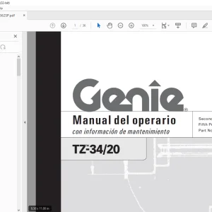 Genie lift TZ-34/20 Manual del operario 82662 - PDF DOWNLOAD (Spanish)
