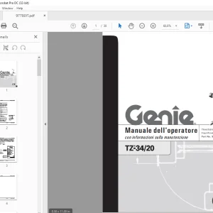 Genie lift TZ-34/20 Manuale dell`Operatore 43645 - PDF DOWNLOAD (Italian)