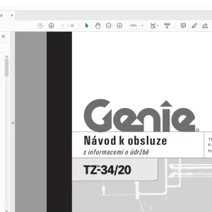Genie lift TZ-34/20 Návod k obsluze Manual 43645