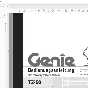 Genie lift TZ-50 Bedienungsanleitung - PDF DOWNLOAD (GERMAN)