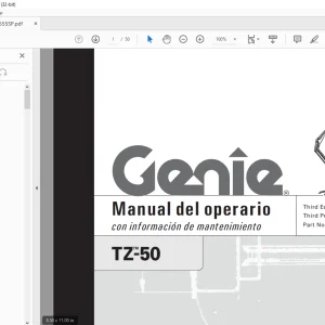 Genie lift TZ-50 Manual del operario 133555 - PDF DOWNLOAD (Spanish)