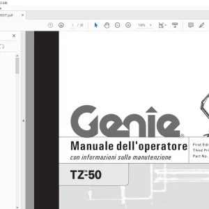 Genie lift TZ-50 Manuale dell’operatore 43645 PDF