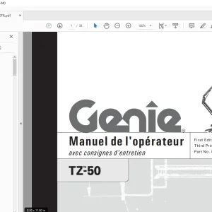 Genie lift TZ-50 Manuel de l`Operateur 43645 PDF
