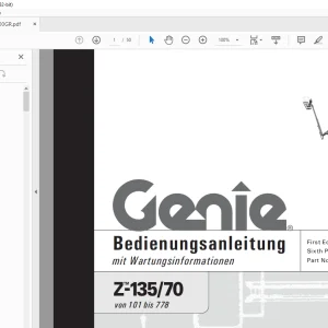 Genie lift Z-135/70 Bedienungsanleitung 82800 PDF
