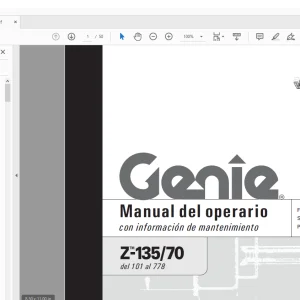 Genie lift Z-135/70 Manual del operario 82800 - PDF DOWNLOAD (Spanish)