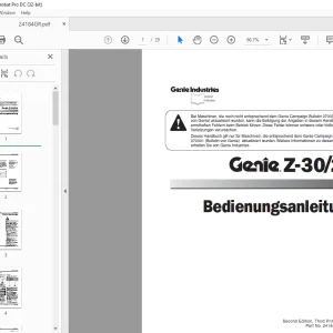 Genie lift Z-30/20 Bedienungsanleitung 24184 PDF