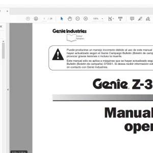 Genie lift Z-30/20 Manual del Operario 24184 PDF