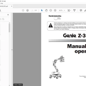 Genie lift Z-30/20 Manual del operario 43062  PDF