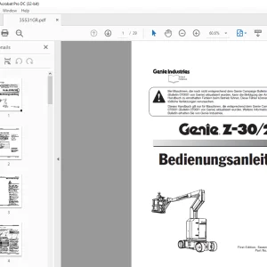 Genie lift Z-30/20 N Bedienungsanleitung 35531 PDF