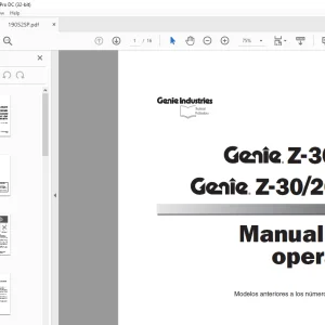 Genie lift Z-30/20 Z-30/20HD Manual del Operario  PDF