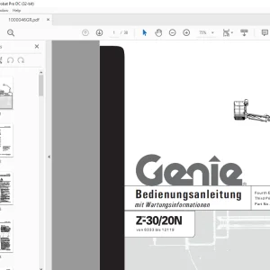 Genie lift Z-30/20N Bedienungsanleitung 1000046 PDF