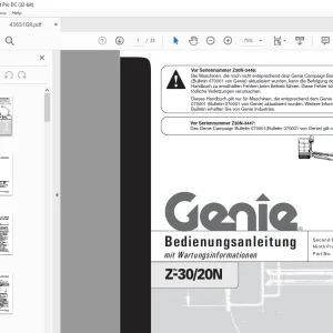 Genie lift Z-30/20N Bedienungsanleitung 43651 PDF