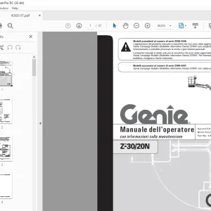 Genie lift Z-30/20N Manuale dell'operatore 43651 - PDF DOWNLOAD (Italian)