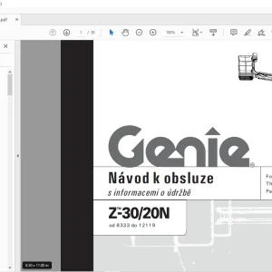 Genie lift Z-30/20N Návod k obsluze Manual 1000046