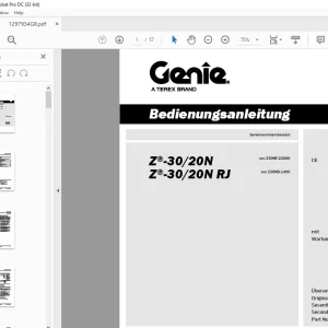 Genie lift Z-30/20N Z-30/20N RJ Bedienungsanleitung 1297934 PDF