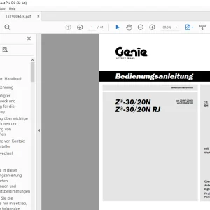 Genie lift Z-30/20N Z-30/20N RJ Bedienungsanleitung 1319006  PDF